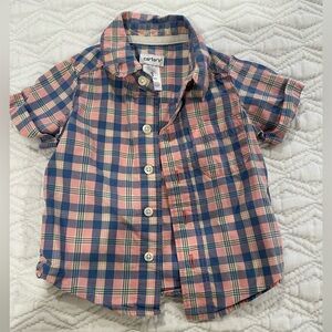 Carter's Kids Plaid Shirt in Pink and Blue